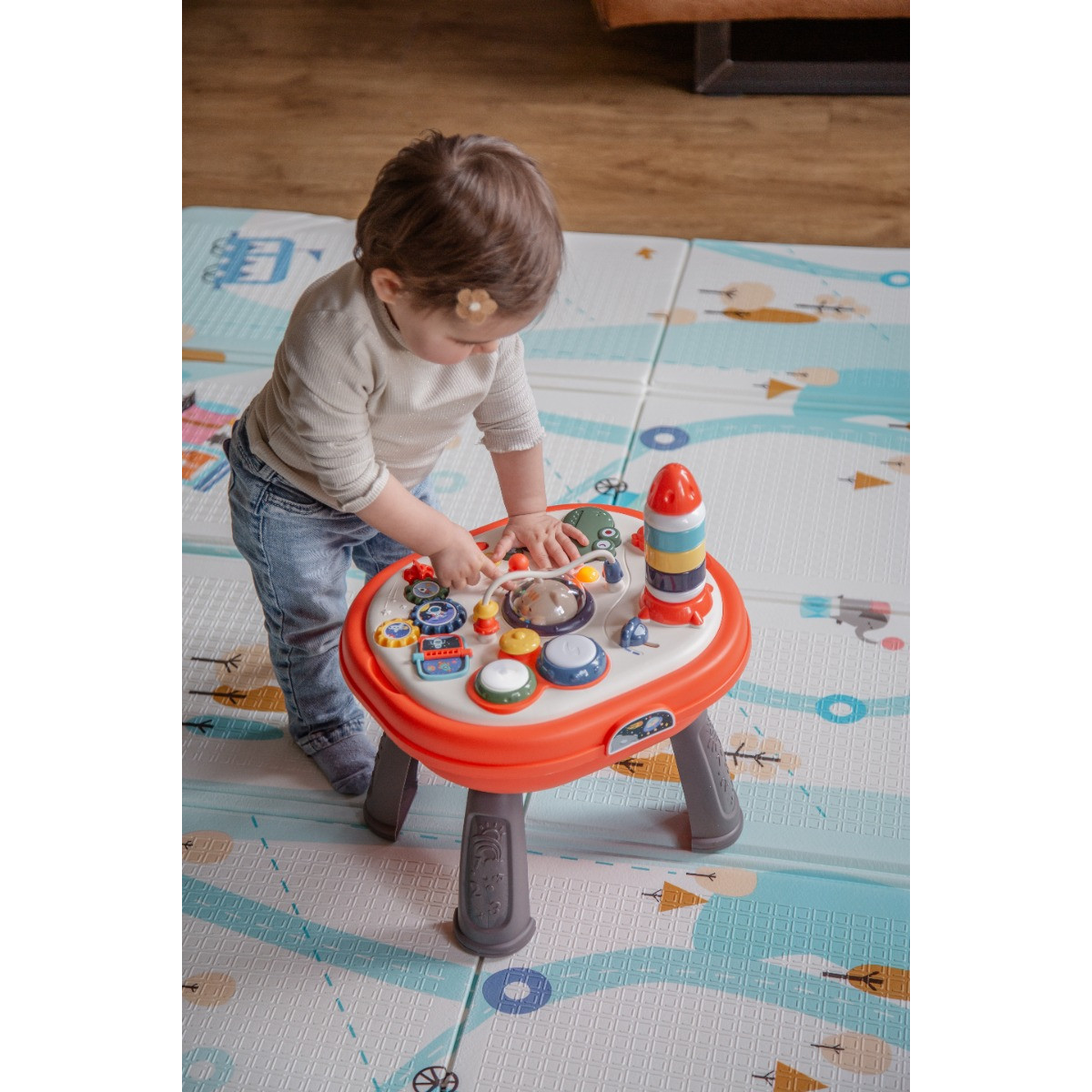 Eco Toys 200 x 150 cm Voertuigen Omkeerbare Speelmat