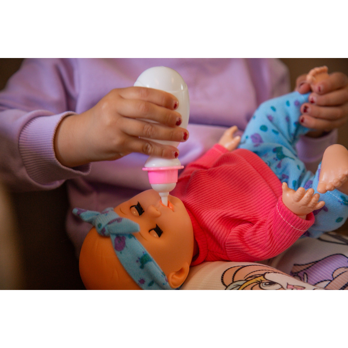 Eco Toys 33cm Pop Blauw/Roze Outfit met Accessoires