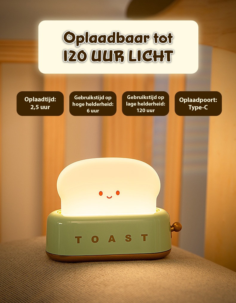 Eco Toys Roze Broodrooster Nachtlampje