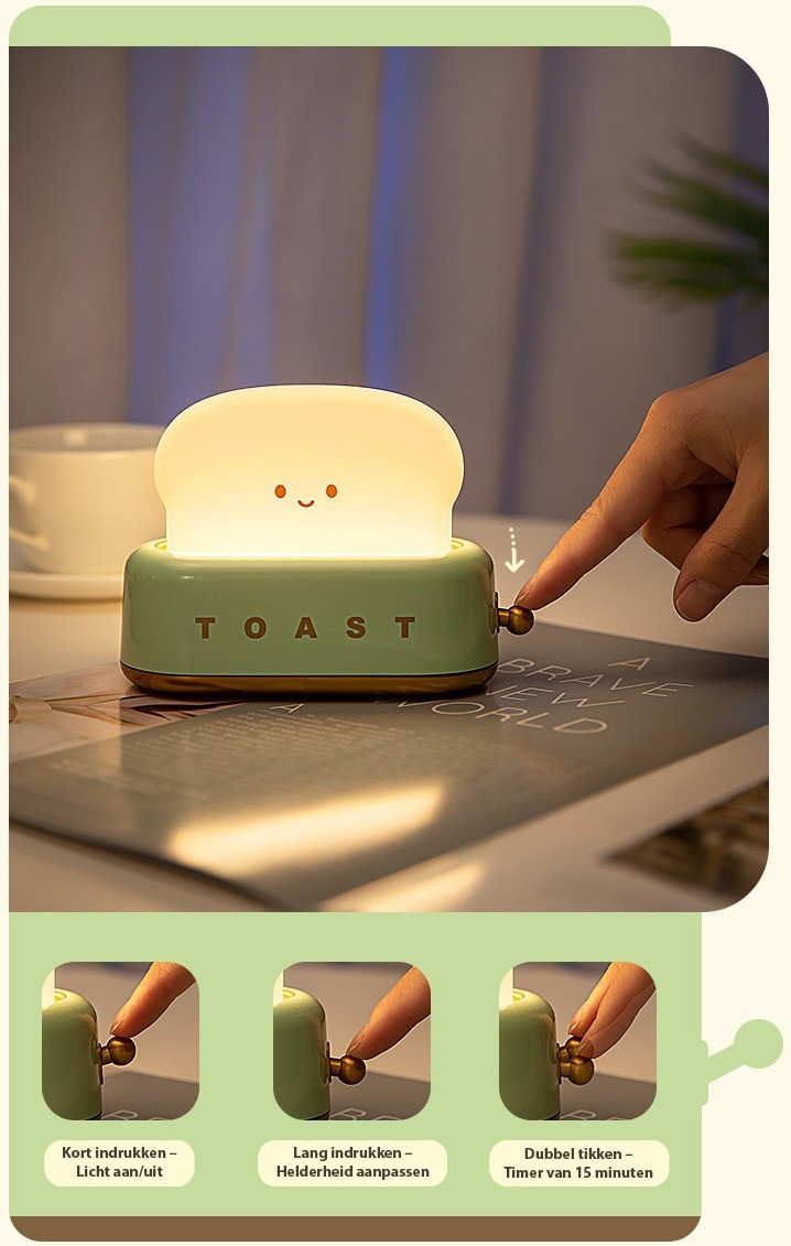 Eco Toys Wit Broodrooster Nachtlampje