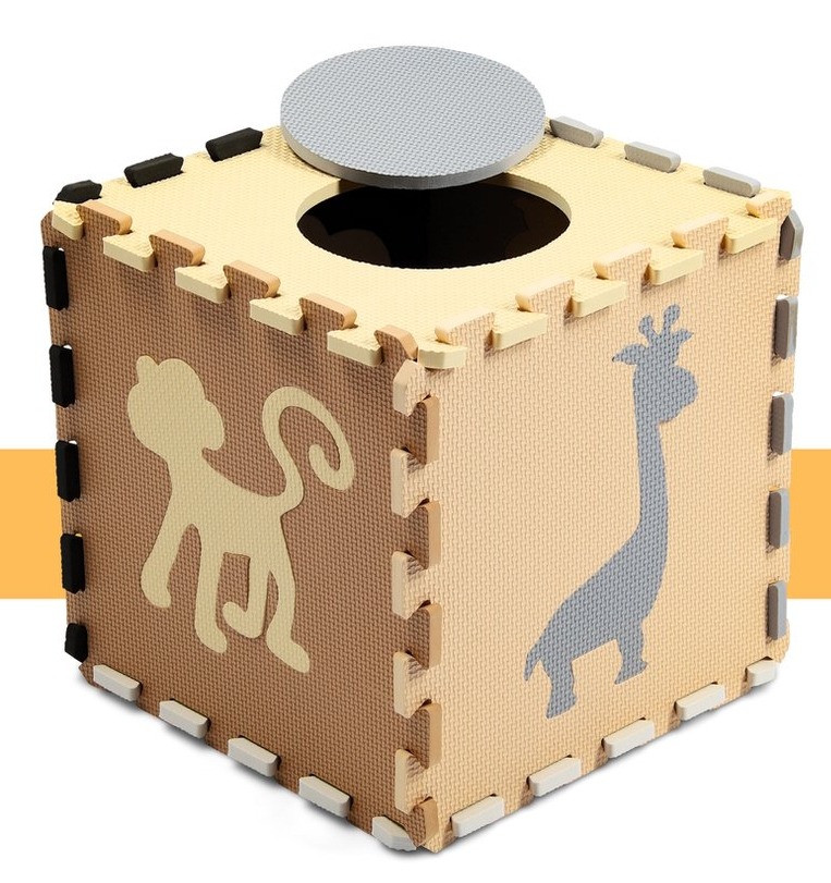 Eco Toys Beige Schuimrubber 16-Delige XL Vloermat