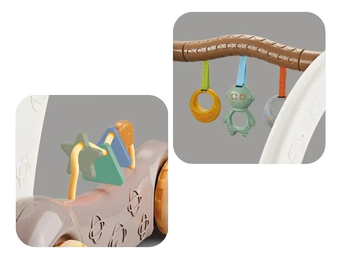 Eco Toys Roze 2-in-1 Activiteiten Speelkleed en Looptrainer