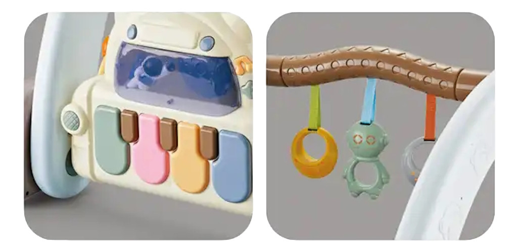 Eco Toys Blauw 2-in-1 Activiteiten Speelkleed en Looptrainer