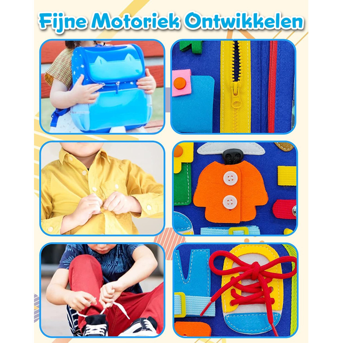 Eco Toys Blauw Busy Board Activiteitenboek