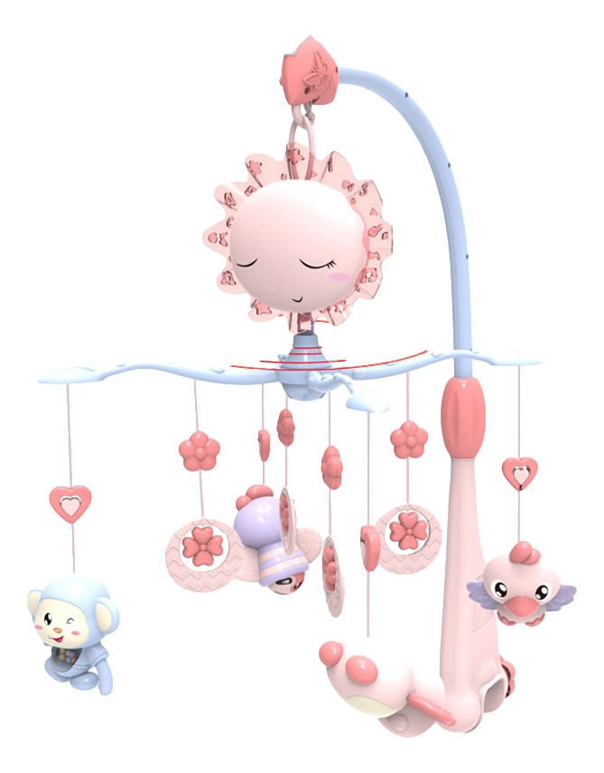 Eco Toys Flower Valley Roze Muziekmobiel