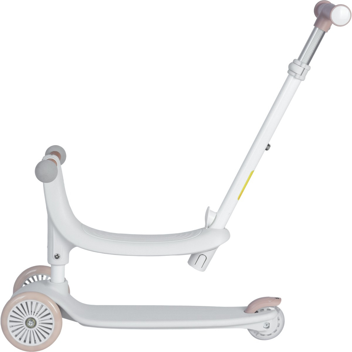 Eco Toys Flynn Wit/Beige 3-in-1 Kinderstep met Duwstang