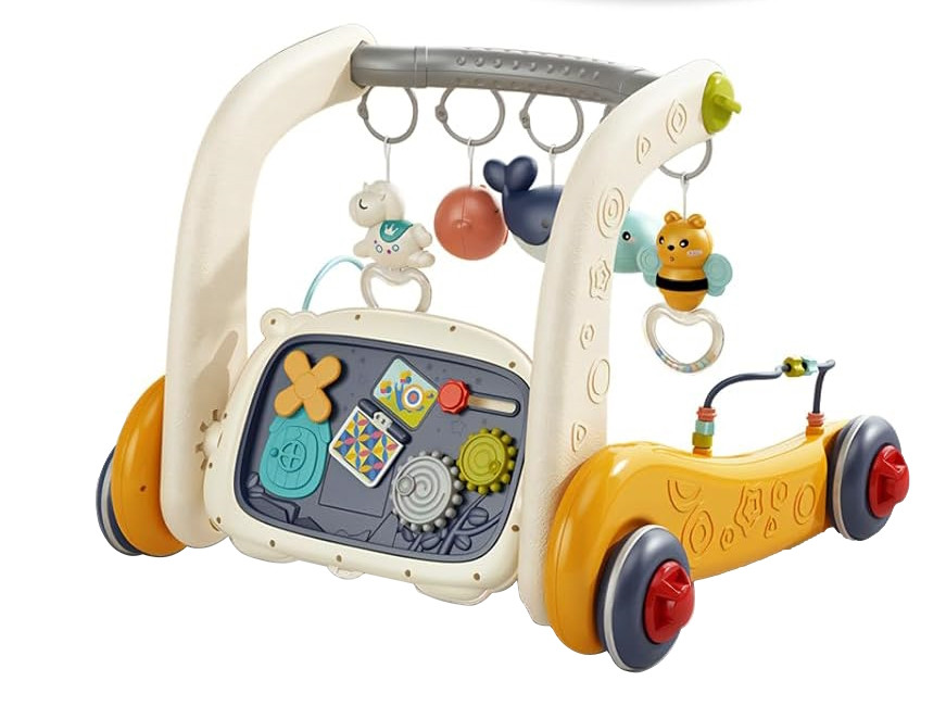 Eco Toys Geel 3-in-1 Speelkleed en Loopwagen
