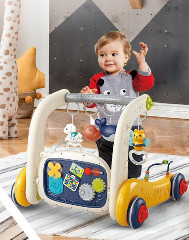 Eco Toys Geel 3-in-1 Speelkleed en Loopwagen
