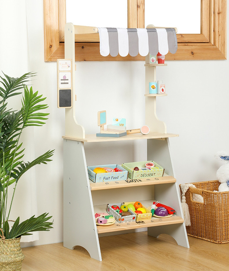 Eco Toys Houten Supermarkt Inclusief Accessoires