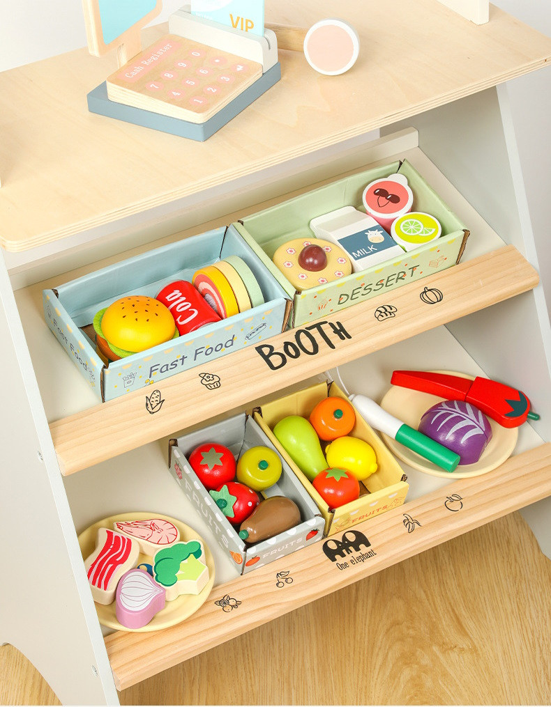 Eco Toys Houten Supermarkt Inclusief Accessoires