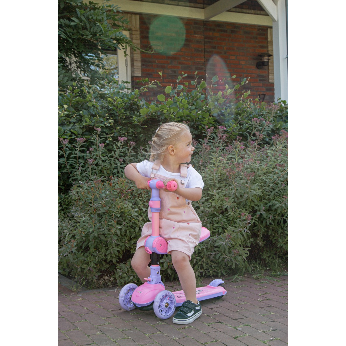Eco Toys Lisa Roze 2-in-1 Step/Loopfiets