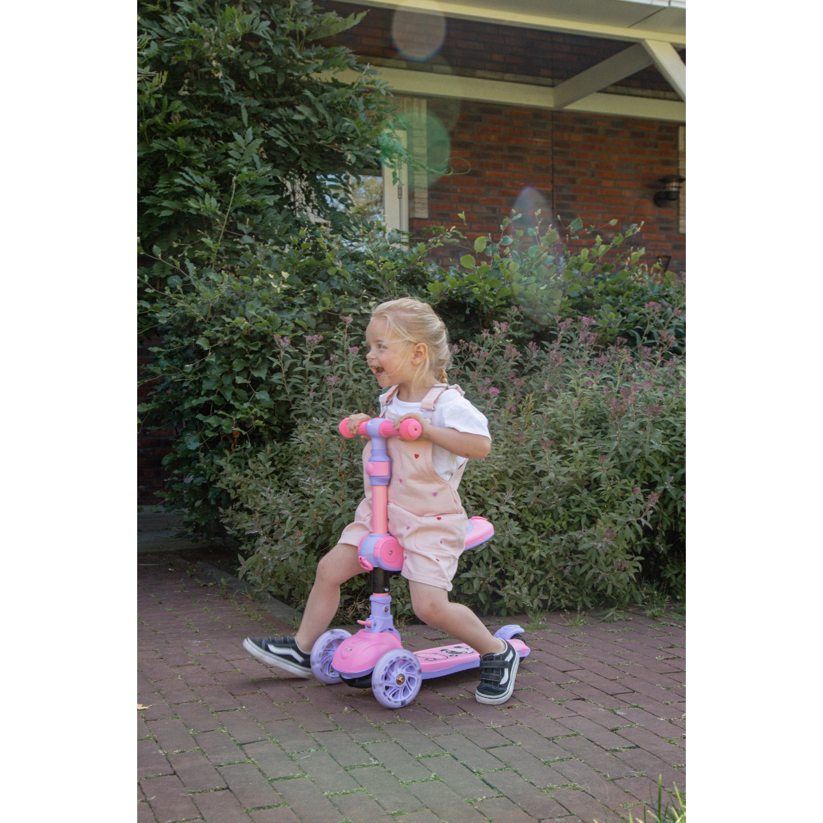 Eco Toys Lisa Roze 2-in-1 Step/Loopfiets