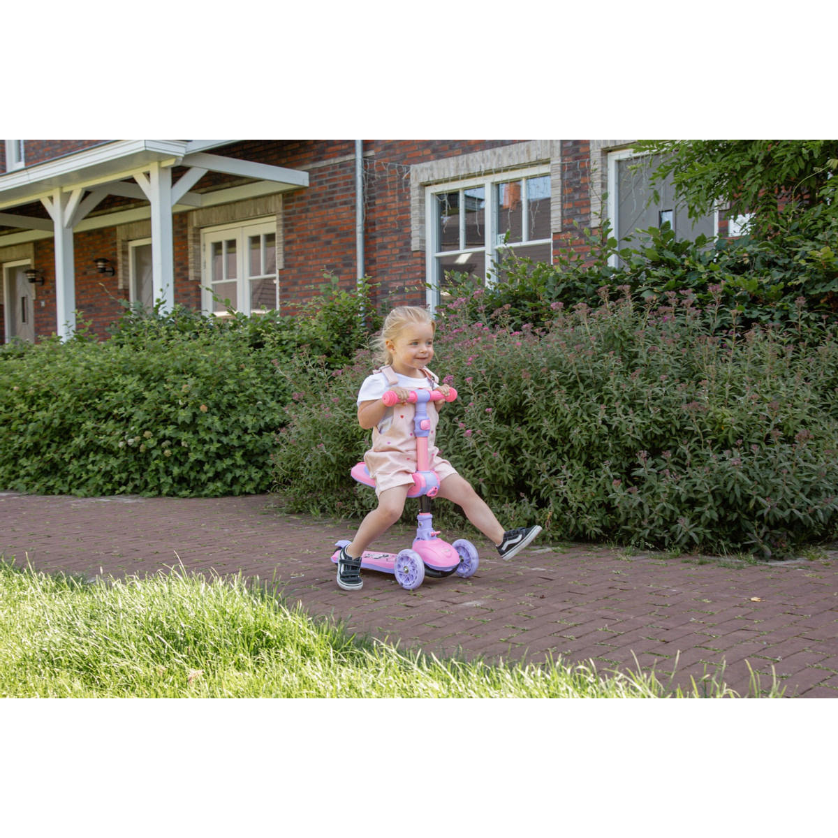 Eco Toys Lisa Roze 2-in-1 Step/Loopfiets