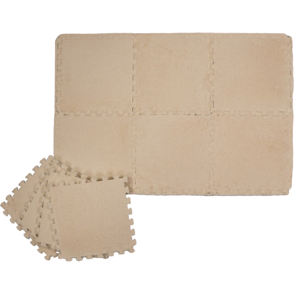 Eco Toys Nougat Pluche Schuimrubber Speelmat