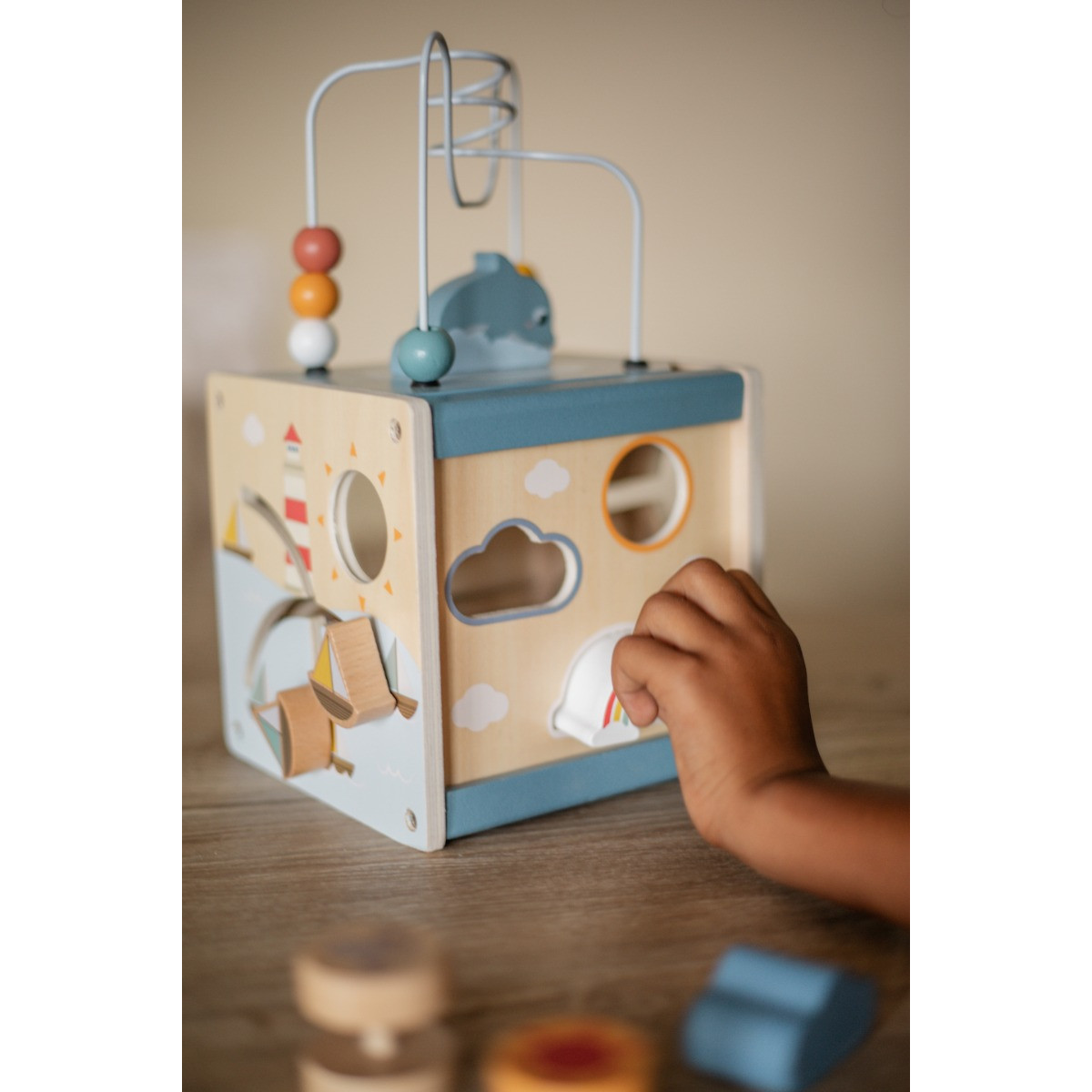 Eco Toys Oceaan Houten Activiteitenkubus