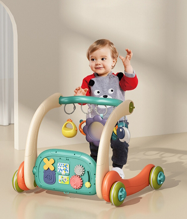 Eco Toys Oranje 3-in-1 Speelkleed en Loopwagen