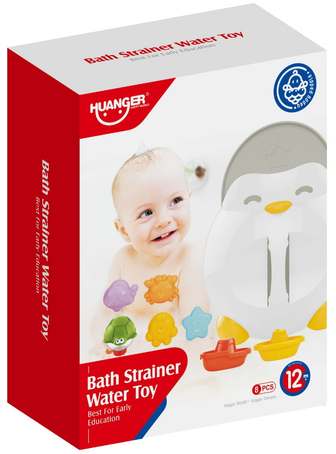 Eco Toys Penguin Badspeeltjeshouder incl. 7 Speeltjes