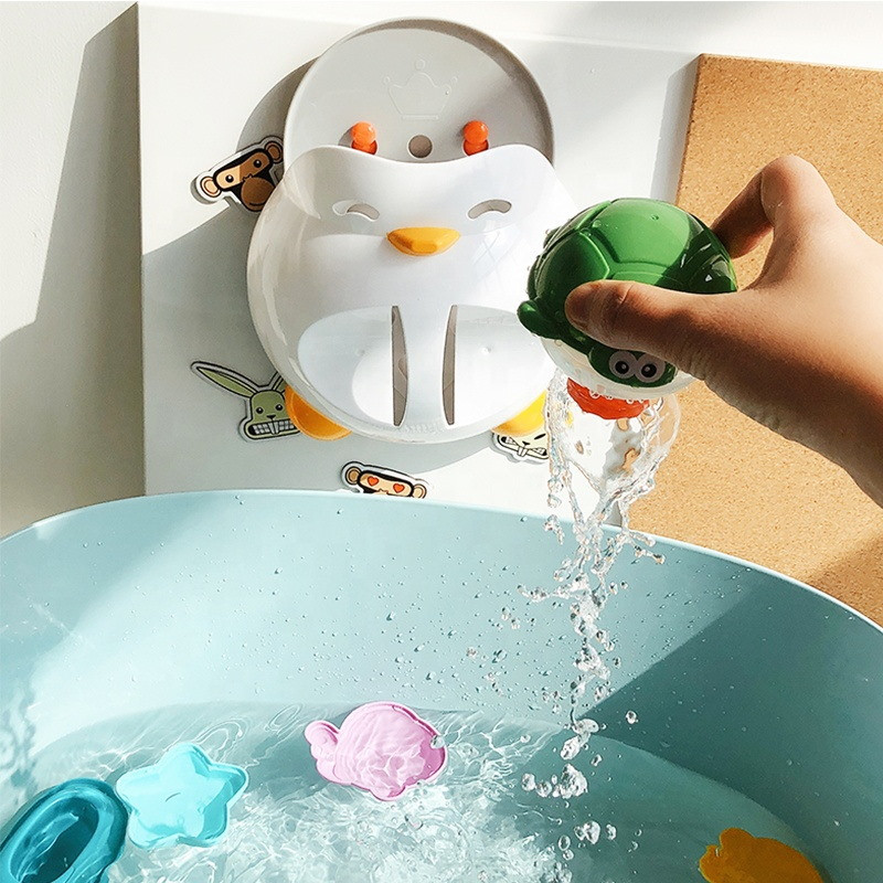 Eco Toys Penguin Badspeeltjeshouder incl. 7 Speeltjes