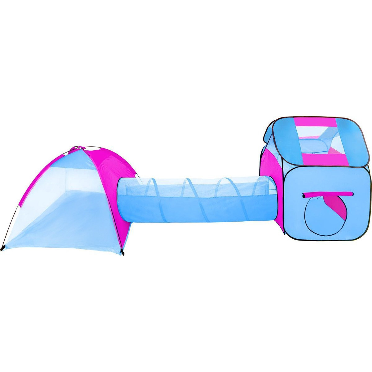 Eco Toys Roze/Blauw 3-in-1 Speeltent