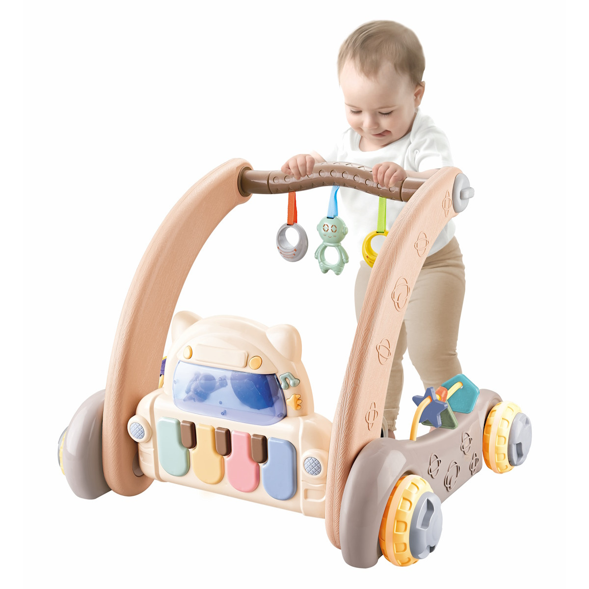 Eco Toys Roze 2-in-1 Activiteiten Speelkleed en Looptrainer