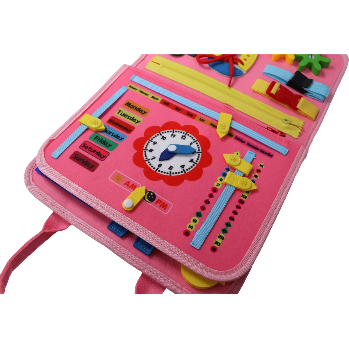 Eco Toys Roze Busy Board Activiteitenboek