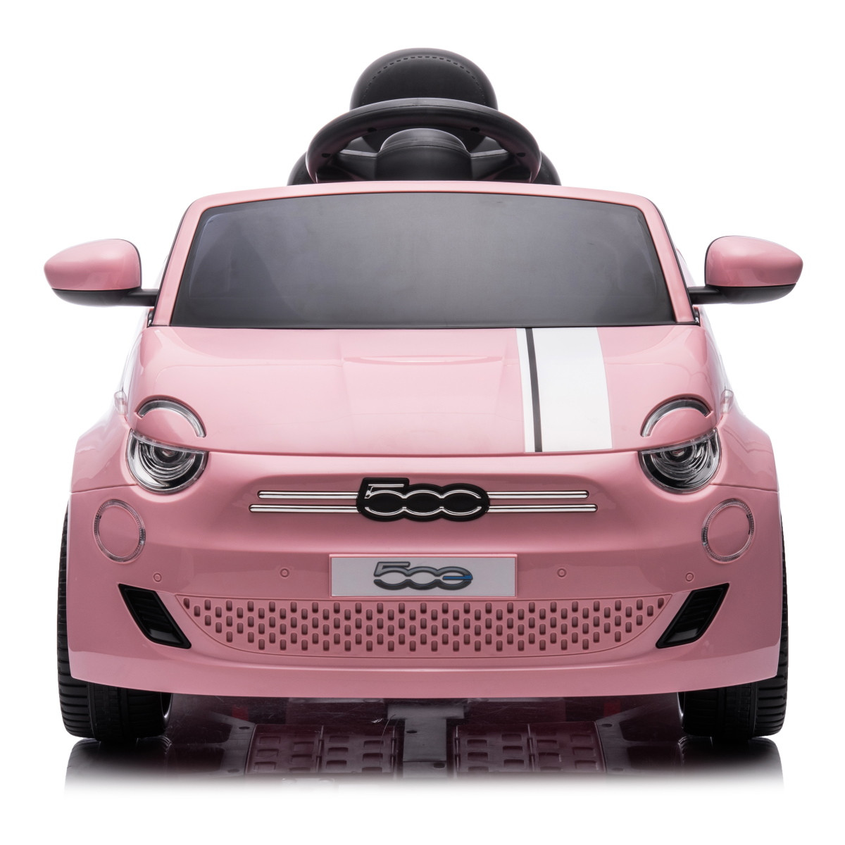 Eco Toys Roze Elektrische Fiat 500 Kinderauto