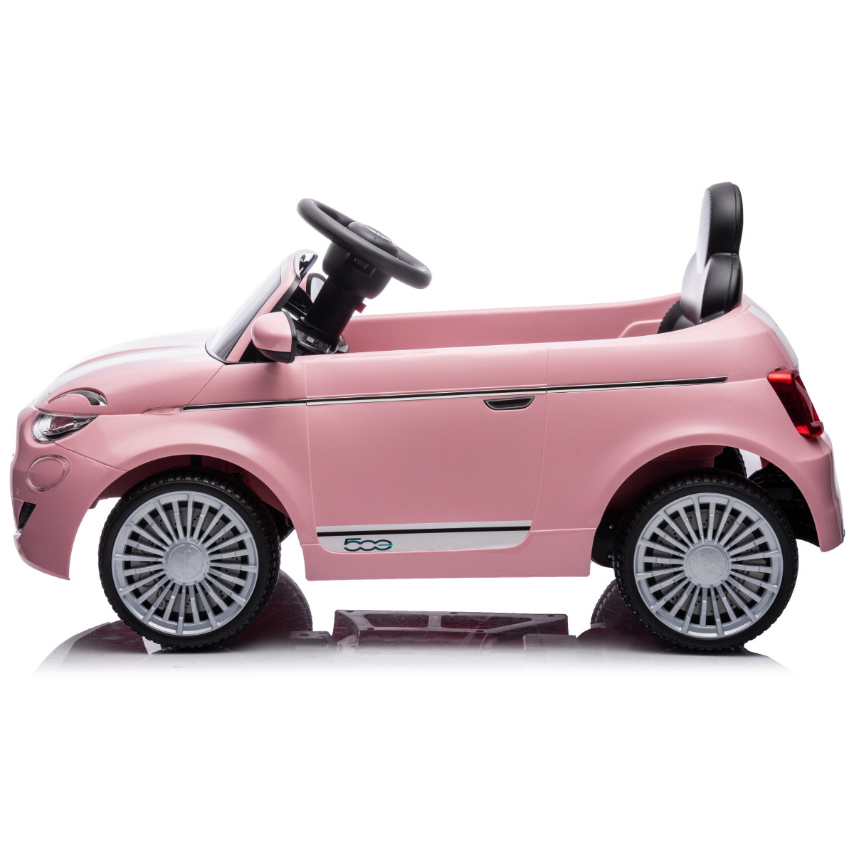 Eco Toys Roze Elektrische Fiat 500 Kinderauto
