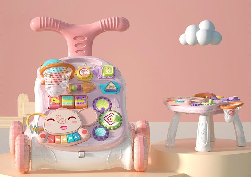 Eco Toys Study Desk Walker Pink Loopwagen