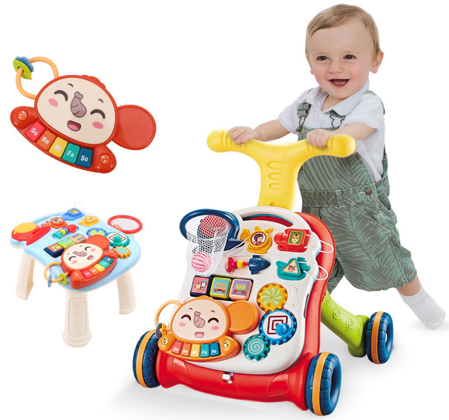 Eco Toys Study Desk Walker Yellow Loopwagen