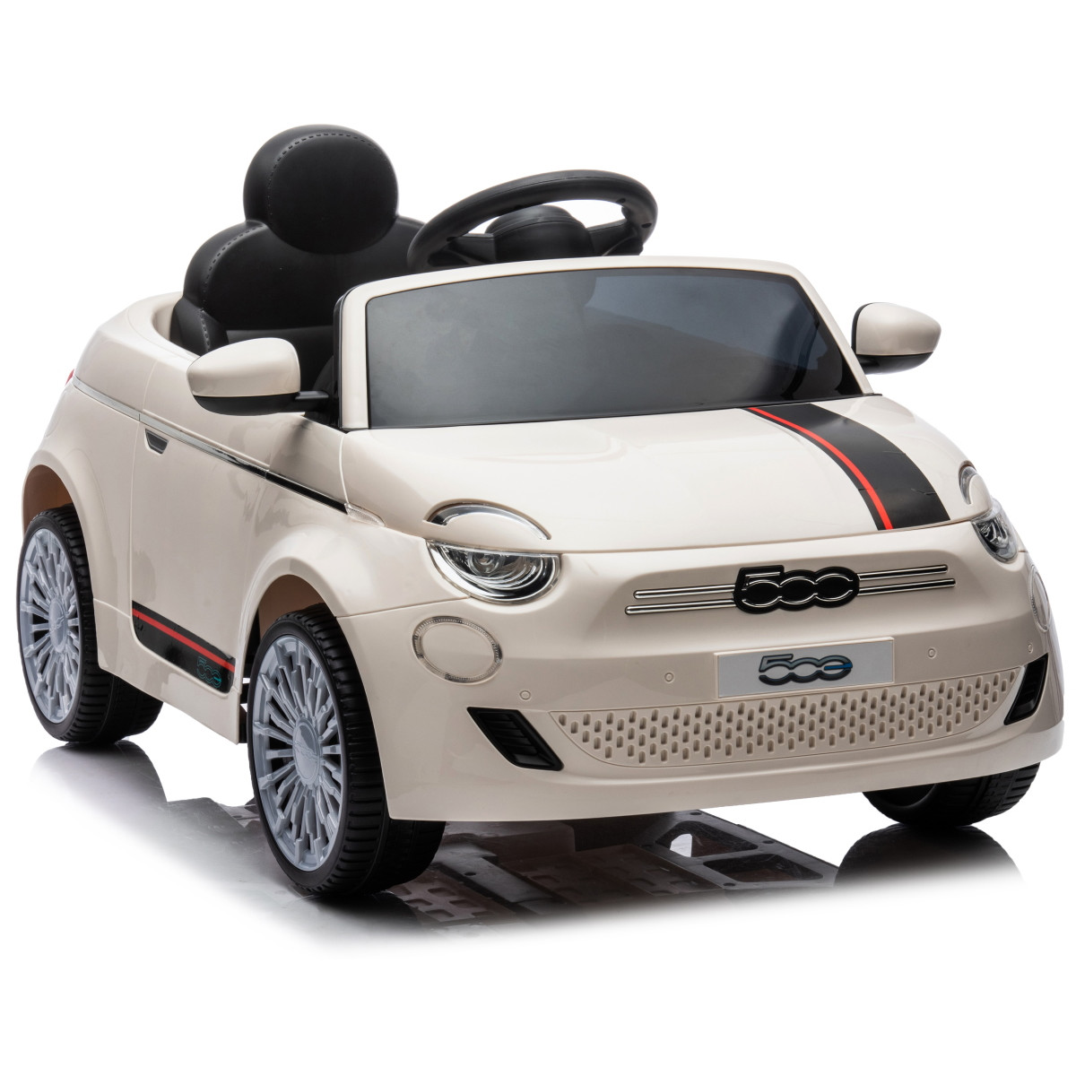 Eco Toys Wit Elektrische Fiat 500 Kinderauto