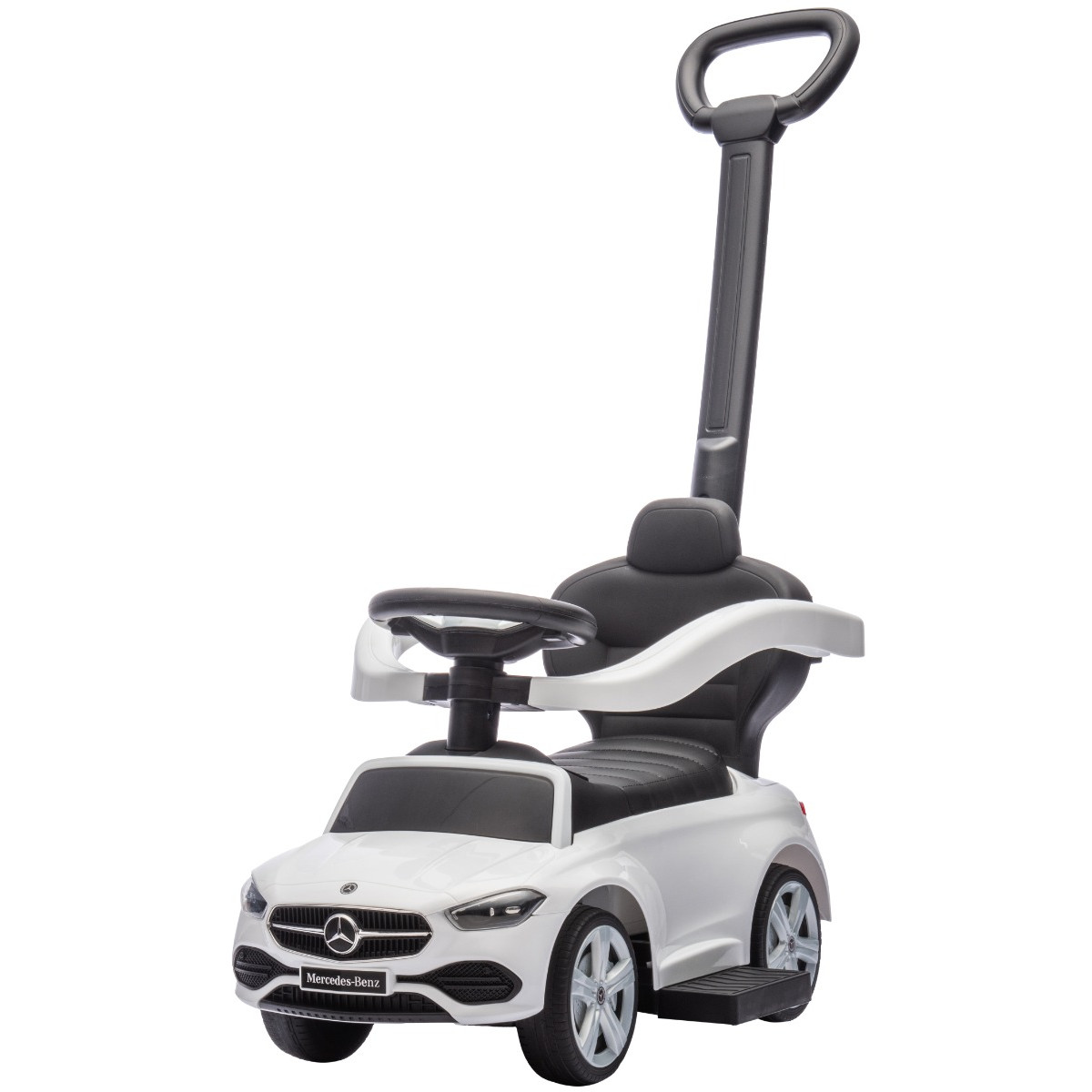 Eco Toys Wit Mercedes Benz Loopauto met Duwstang