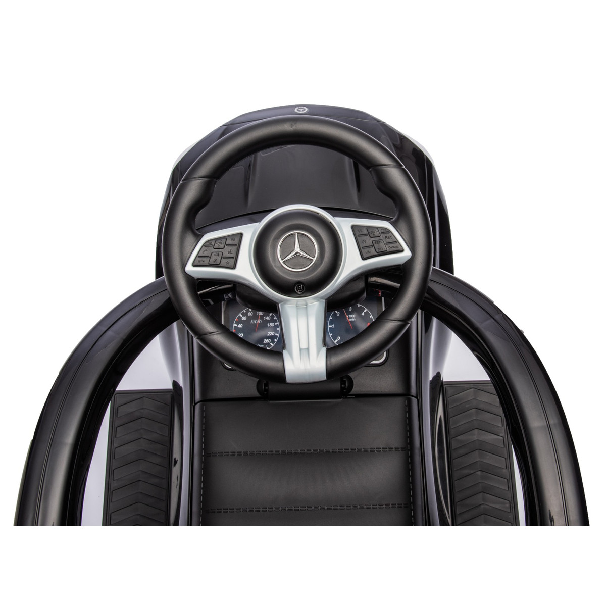 Eco Toys Zwart Mercedes Benz Loopauto met Duwstang