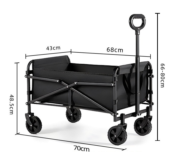 Eco Baby Zwart Opvouwbare Bolderkar