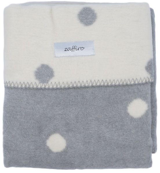 Zaffiro Ecru & Grijs Gestipt 75 x 100 cm Wiegdeken