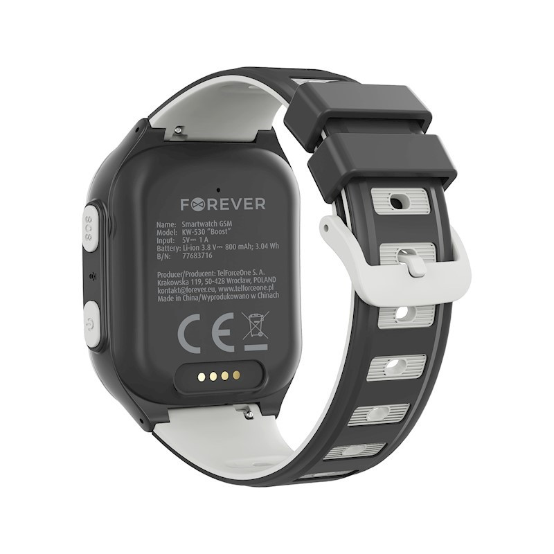Forever Boost Black GPS WiFi 4G Kinder Smartwatch
