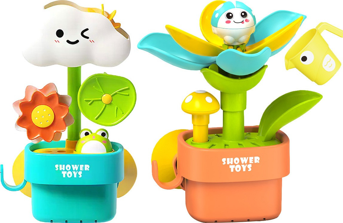 Eco Toys Wolk en Bloem Blauw Badspeelgoed