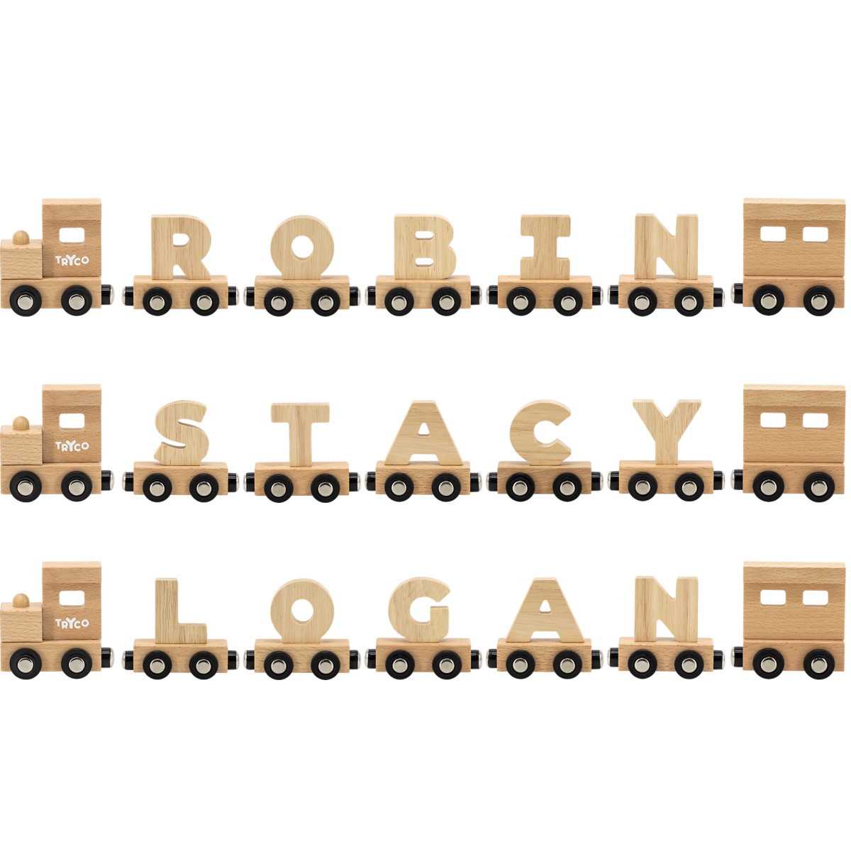 Tryco Houten Naturel Lettertrein - Letter N