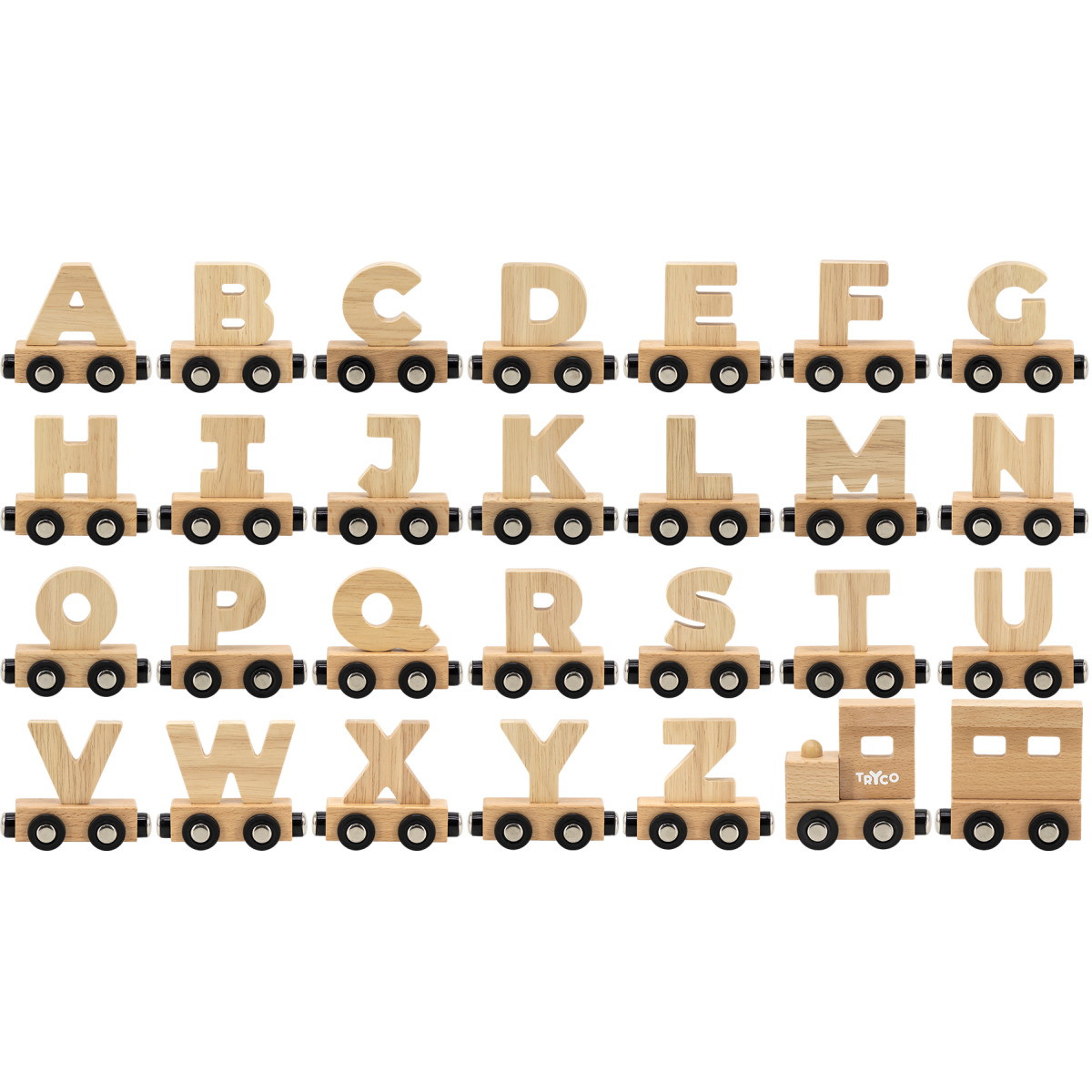 Tryco Houten Naturel Lettertrein - Letter A