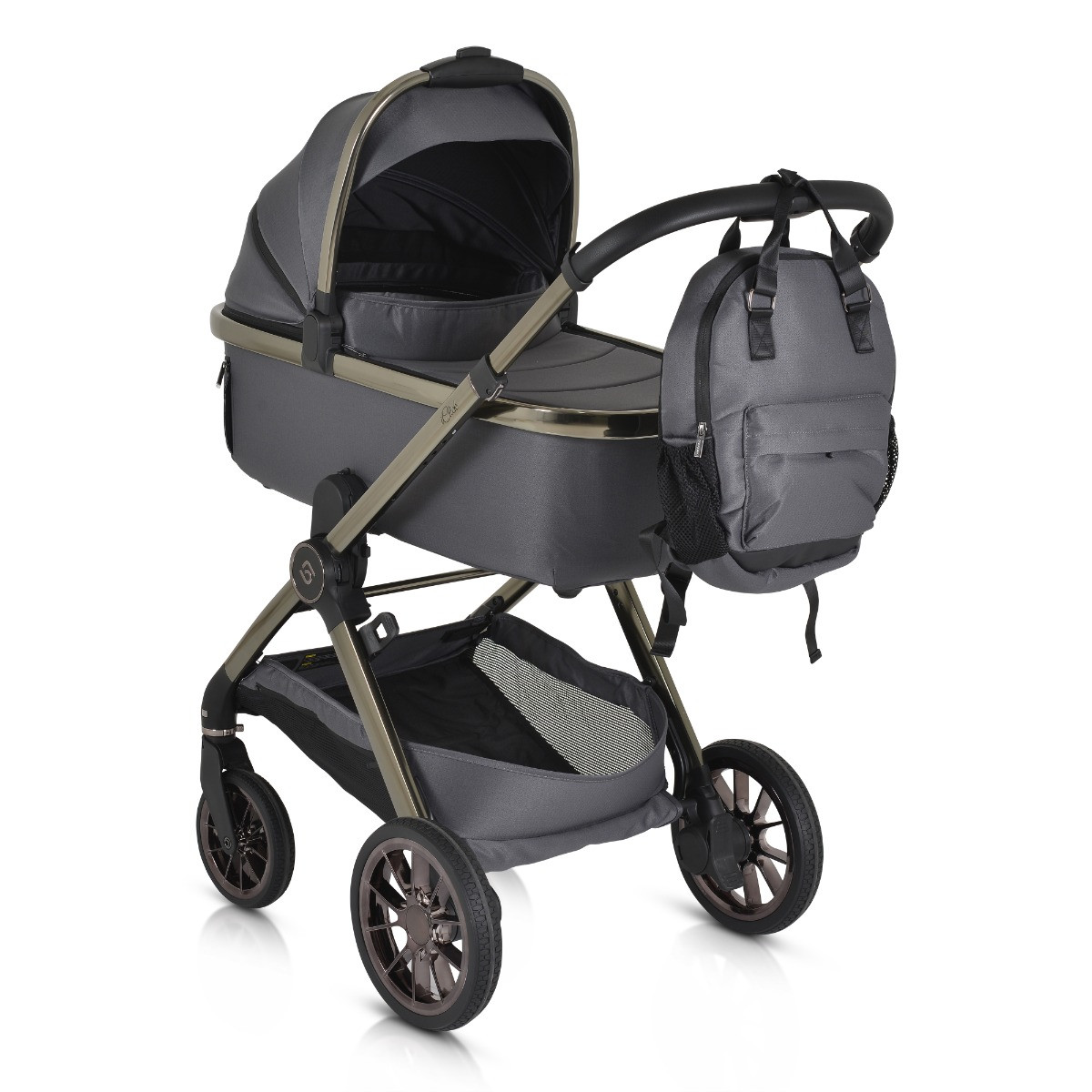 Cangaroo iClick Grey 3-in-1 Kinderwagen Incl. Autostoel