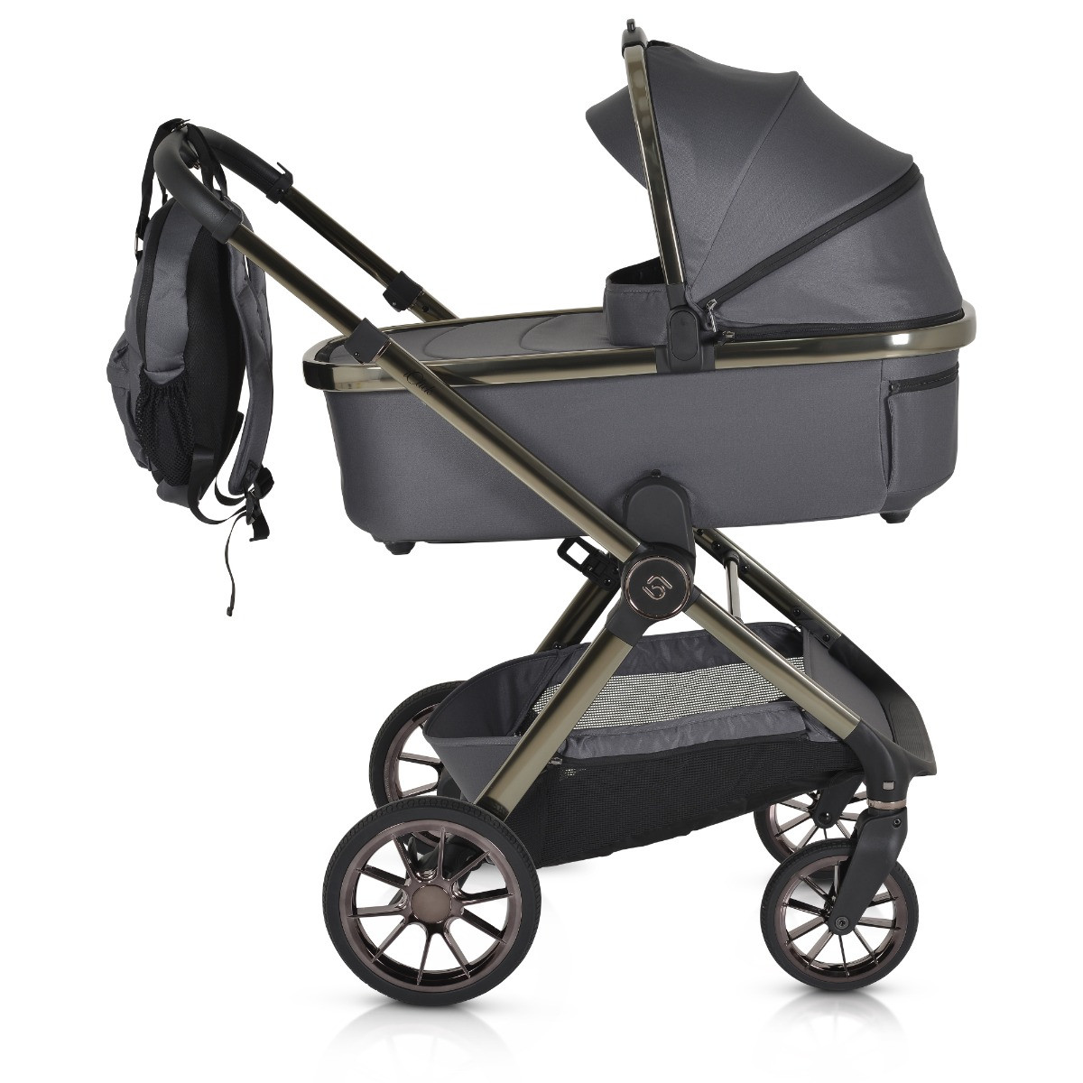Cangaroo iClick Grey 3-in-1 Kinderwagen Incl. Autostoel