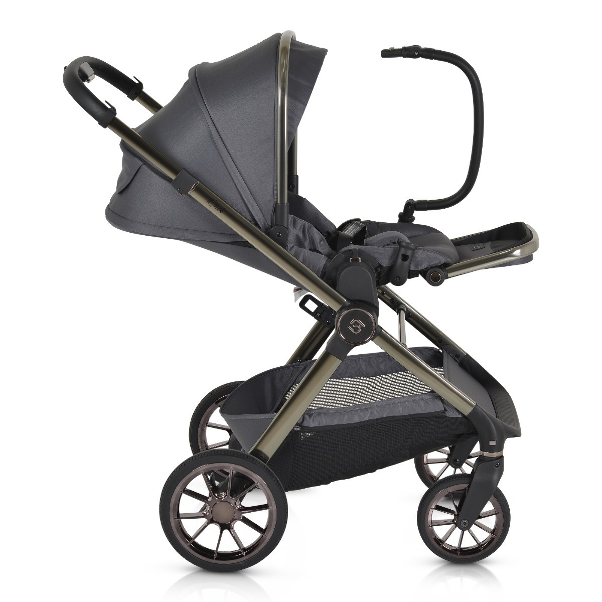 Cangaroo iClick Grey 3-in-1 Kinderwagen Incl. Autostoel