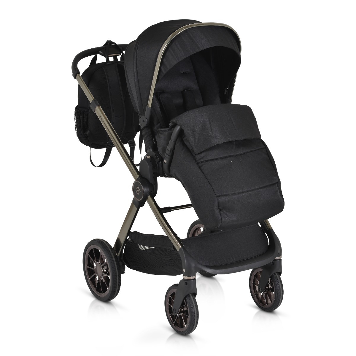 Cangaroo iClick Black 3-in-1 Kinderwagen Incl. Autostoel