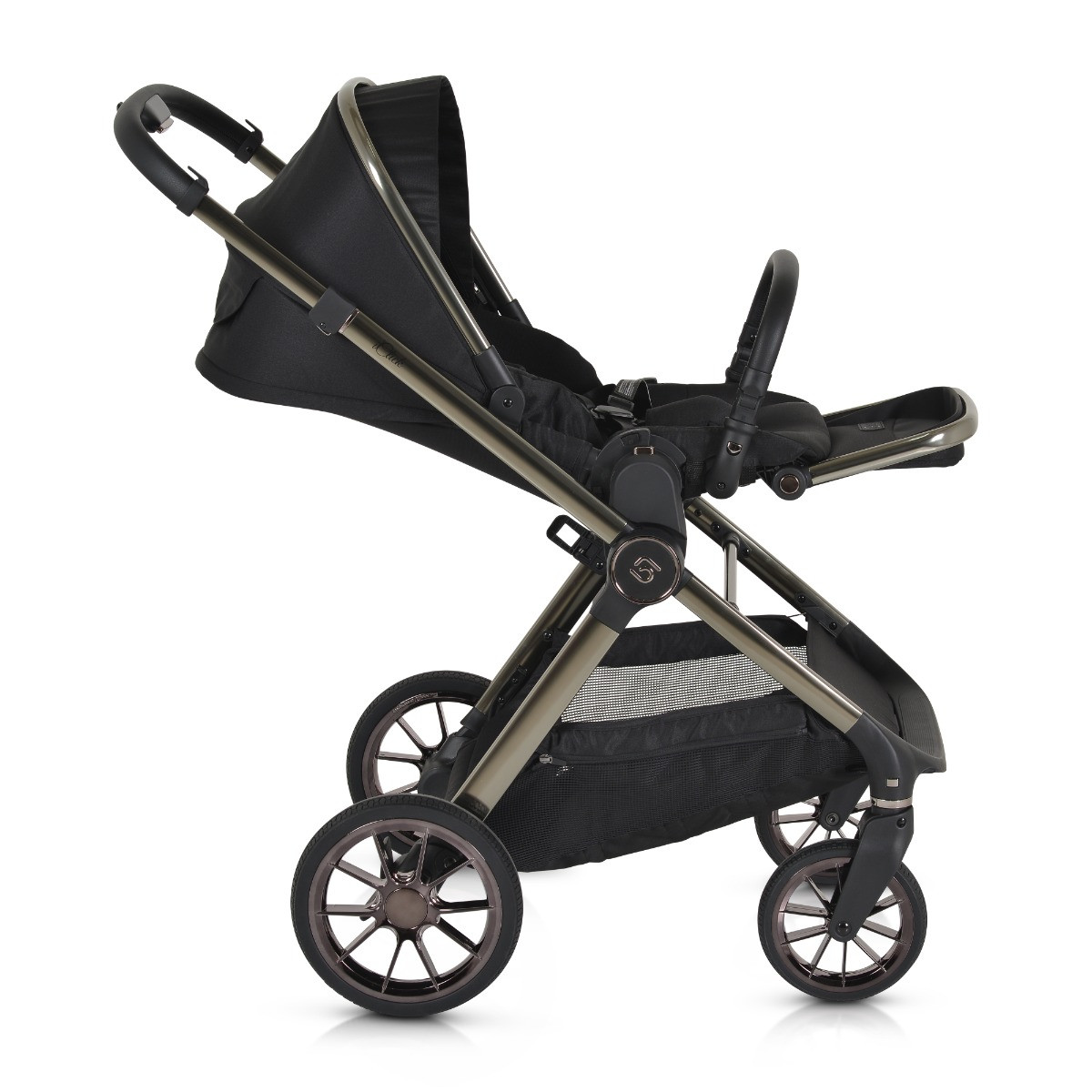 Cangaroo iClick Black 3-in-1 Kinderwagen Incl. Autostoel
