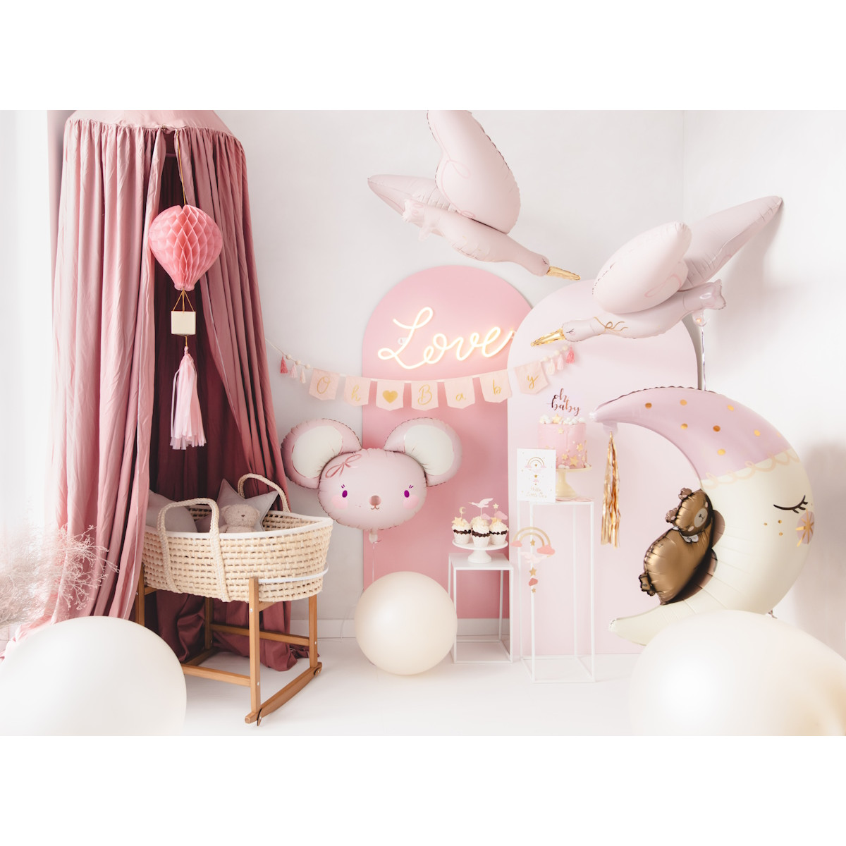 Jep-Party 'Oh Baby' Roze 260 cm Slinger
