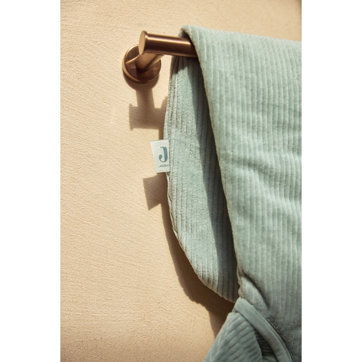 Jollein Rib Sea Green Round 90 cm Slaapzak met Afritsbare Mouwen