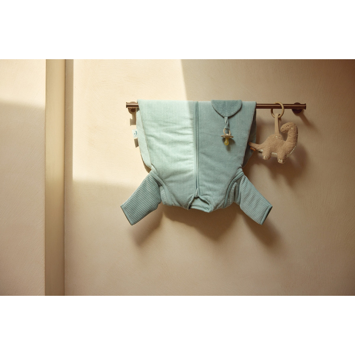 Jollein Rib Sea Green Round 110 cm Slaapzak met Afritsbare Mouwen