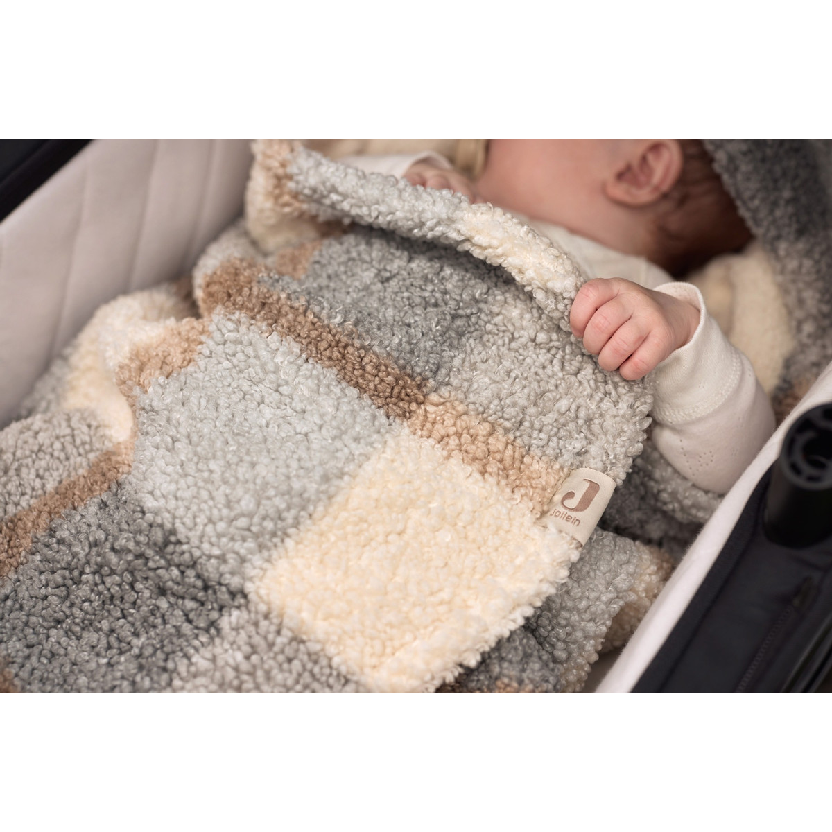 Jollein Check Boucle 3/5 punts 0-9 Maanden Autostoel Voetenzak