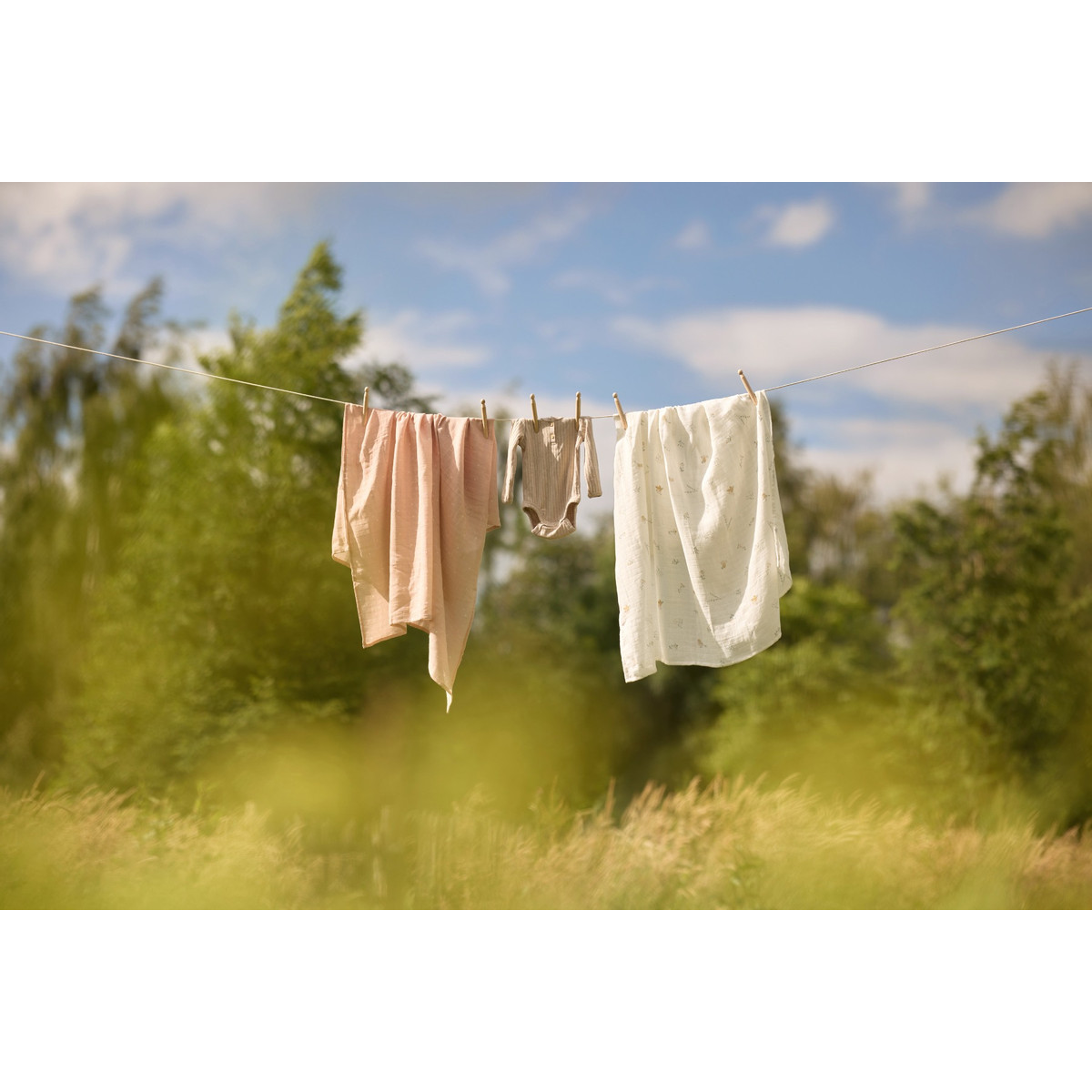 Jollein Lovely Birds 70 x 70 cm Hydrofiel Multidoek 3 stuks