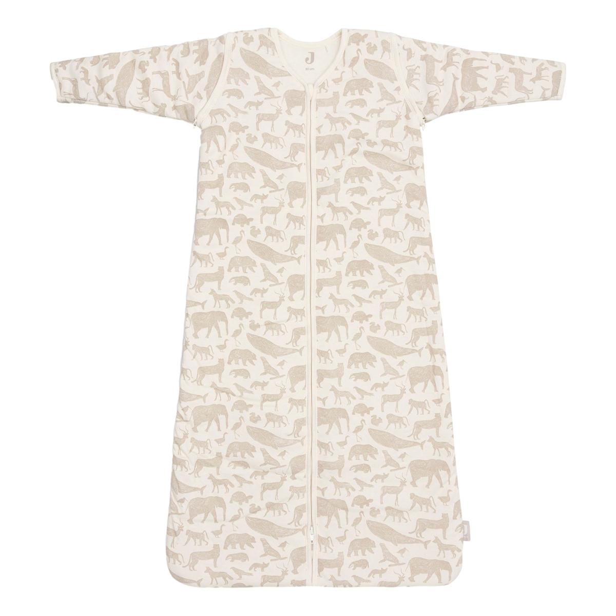 Jollein Animals Nougat 90 cm Slaapzak met Afritsbare Mouwen