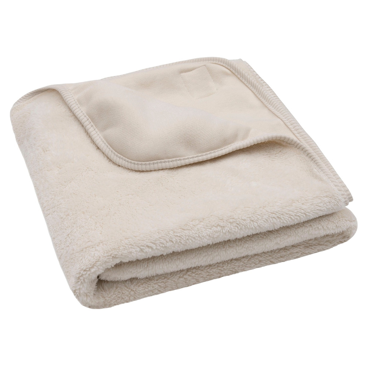 Jollein Basic Jersey/Sherpa Oatmeal 75 x 100 cm Wiegdeken